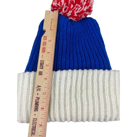 Vintage Amsoil Patch Racing Beanie Cap Hat Ams Oil Rare Red White Blue - Picture 3 of 8